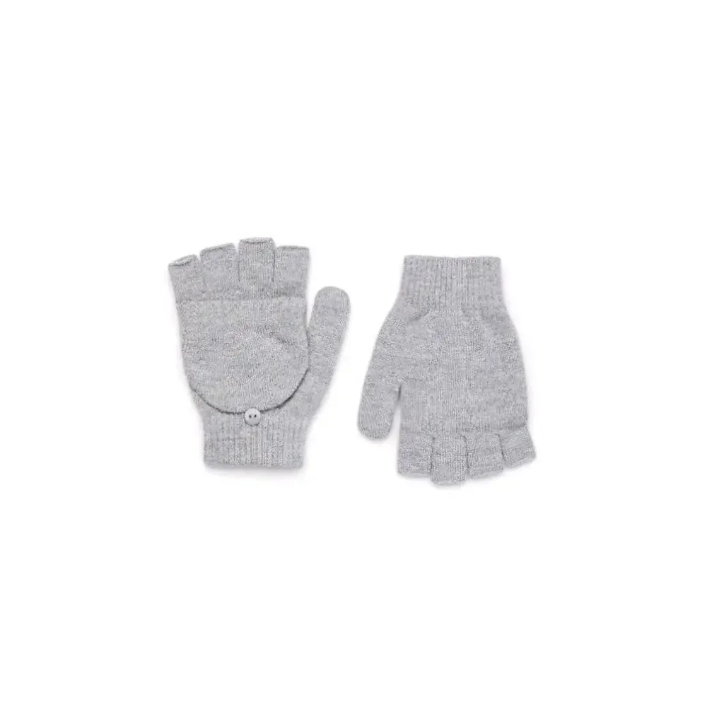 Time and Tru Women's Coordinate Beanie And Gloves, One Size Fits Most, Grey